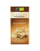 Bio Ciocolata Bananasplit cu Alune de Padure Maestrani 80 g
